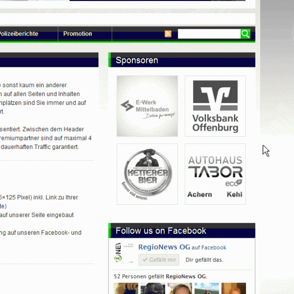Sponsoring für Online Magazine
