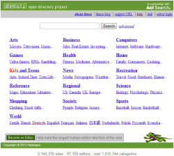 Dmoz / Open Directory Project