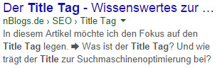 Title = blauer Text
