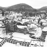Schwarz-Weiß: Hirsau mit Kloster