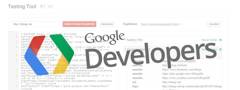 Google Webmastertools: Structured Data Testing Tool überarbeitet