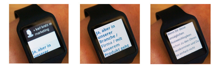 Smartwatch Webbrowser Beispiel: Karl Kratz