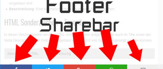 Sharebuttons als Sharebar im Footer von WordPress Themes ohne Plugin
